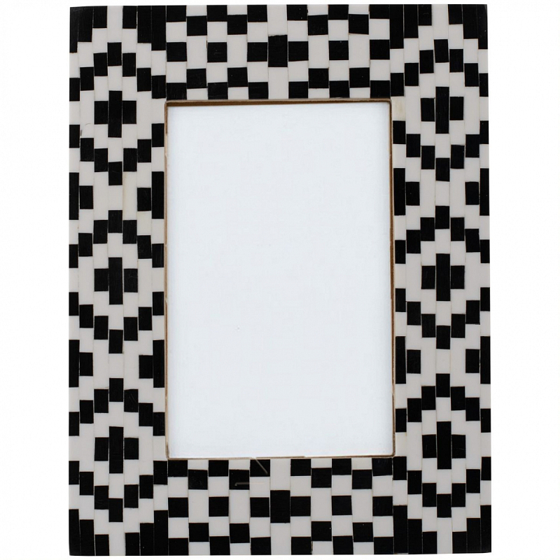 Фоторамка кость Black&white Indian Bone Inlay photo frame Черно-белый в Нижнем Новгороде | Loft Concept 