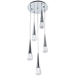Люстра капли Acrylic Droplet Five Chrome Chandelier варинант исполнения - 1 | Loft Concept в Нижнем Новгороде