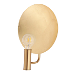 Бра с золотым круглым отражателем и открытой лампой Sun Glow Disc варинант исполнения - 2 | Loft Concept в Нижнем Новгороде