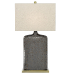 Настольная лампа керамическая с тканевым прямоугольным абажуром Flask варинант исполнения - 2 | Loft Concept в Нижнем Новгороде