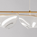 Люстра линейная с 3-мя белыми волнистыми плафонами Wave Line варинант исполнения - 9 | Loft Concept в Нижнем Новгороде