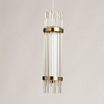 Подвесной светильник с цилиндром из прозрачных стеклянных трубок Nembus варинант исполнения - 3 | Loft Concept в Нижнем Новгороде