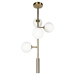 Люстра на штанге с 4-мя белыми шарообразными плафонами Bubble Chandelier варинант исполнения - 2 | Loft Concept в Нижнем Новгороде