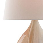 Настольная лампа на прозрачным основании с тканевым конусообразным абажуром Cream варинант исполнения - 1 | Loft Concept в Нижнем Новгороде