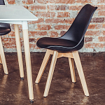 Стул с основой из пластика и мягким сиденьем Arvika Black варинант исполнения - 9 | Loft Concept в Нижнем Новгороде