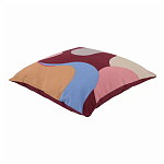 Подушка декоративная хлопковая с абстрактным принтом Elysian Flow Terra варинант исполнения - 1 | Loft Concept в Нижнем Новгороде