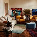 Трехместный диван с обивкой букле молочного цвета Leonois Boucle Sofa варинант исполнения - 5 | Loft Concept в Нижнем Новгороде