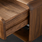 Прикроватная деревянная тумба с ящиком и нишей для хранения Moon Walnut Furniture варинант исполнения - 5 | Loft Concept в Нижнем Новгороде