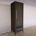 Узкий Шкаф Primo с 2 выдвижными ящиками Темный орех варинант исполнения - 3 | Loft Concept в Нижнем Новгороде