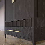 Шкаф платяной Primo с выдвижными ящиками шпон Темный орех варинант исполнения - 6 | Loft Concept в Нижнем Новгороде