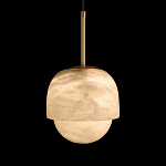 Подвесной светильник из белого алебастра Cryptocrystalline Stone варинант исполнения - 6 | Loft Concept в Нижнем Новгороде