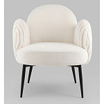 Полукресло Wave Stripes букле белый варинант исполнения - 4 | Loft Concept в Нижнем Новгороде