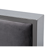 Кровать двуспальная серая с высоким мягким изголовьем Heart of the Bedroom варинант исполнения - 2 | Loft Concept в Нижнем Новгороде