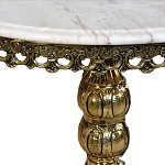 Стол круглый с мраморной столешницей Coffee De Bronze варинант исполнения - 1 | Loft Concept в Нижнем Новгороде