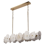 Люстра подвесная линейная с текстурированными мраморными элементами Marble square варинант исполнения - 3 | Loft Concept в Нижнем Новгороде