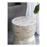 Приставной столик с мозаичным рисунком из раковин устриц Bone Inlay варинант исполнения - 7 | Loft Concept в Нижнем Новгороде