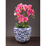 Кашпо с орнаментом в сочетании белого и синего цвета Artistic Flowerpot варинант исполнения - 4 | Loft Concept в Нижнем Новгороде