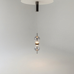 Подвесной светильник с плафоном из стекла с зеркальным градиентом Double Moon варинант исполнения - 4 | Loft Concept в Нижнем Новгороде