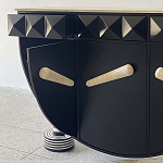 Дизайнерский комод полукруглый черный с 3-мя фактурным ящиками Occasion варинант исполнения - 3 | Loft Concept в Нижнем Новгороде