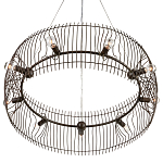 Люстра круглая из тонких прутьев Thin Bronze Rods варинант исполнения - 2 | Loft Concept в Нижнем Новгороде