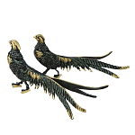 Статуэтка бронзовая синяя пара Фазаны Bronze Birds варинант исполнения - 1 | Loft Concept в Нижнем Новгороде