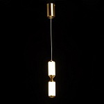 Подвесной светильник с двумя белыми рифлеными цилиндрическими плафонами Golden Swirl варинант исполнения - 3 | Loft Concept в Нижнем Новгороде