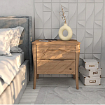 Тумба прикроватная из массива дуба с 2-мя ящиками Tasteful Furniture варинант исполнения - 2 | Loft Concept в Нижнем Новгороде