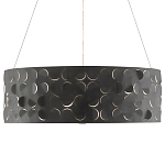 Люстра в форме цилиндра с чёрным фактурным абажуром Round Necklines варинант исполнения - 3 | Loft Concept в Нижнем Новгороде