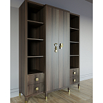 Большой шкаф с витриной Elsa Dreams Walnut варинант исполнения - 2 | Loft Concept в Нижнем Новгороде