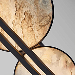 Бра из двух каменных дисков в металлической раме Constellation варинант исполнения - 3 | Loft Concept в Нижнем Новгороде