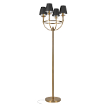 Торшер с металлическим основанием бронзового цвета с черными конусовидными абажурами Dignity варинант исполнения - 1 | Loft Concept в Нижнем Новгороде