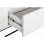 ТВ-тумба белая с  2-мя дверцами и ящиком Strict Lines варинант исполнения - 4 | Loft Concept в Нижнем Новгороде