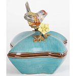 Фарфоровая шкатулка с птицей Eden Garden Blue варинант исполнения - 3 | Loft Concept в Нижнем Новгороде