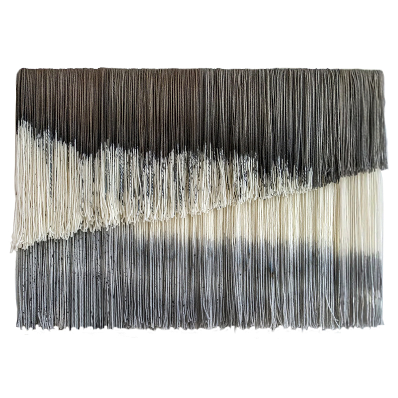 Декор на стену Ваби-Саби Макраме New Beginning Wall decor  Серый Молочный в Нижнем Новгороде | Loft Concept 