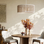 Люстра в форме цилиндра с вставками из деревянных бусин Wooden Beads варинант исполнения - 5 | Loft Concept в Нижнем Новгороде