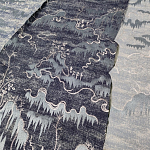 Мебельная ткань Вышивка темно-серый цвет 130 см T2-40 варинант исполнения - 2 | Loft Concept в Нижнем Новгороде