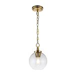 Подвесной светильник латунного цвета с прозрачным стеклянным плафоном Feiss варинант исполнения - 7 | Loft Concept в Нижнем Новгороде