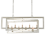 Люстра серебряная из пересекающихся прямоугольных элементов Intersecting Rectangles варинант исполнения - 2 | Loft Concept в Нижнем Новгороде