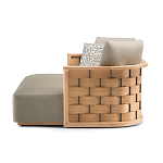 Дизайнерский уличный диван из массива дерева с плетеной спинкой PALINFRASCA Sofa варинант исполнения - 8 | Loft Concept в Нижнем Новгороде