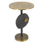 Столик приставной с абстрактным основанием и акцентом в виде золотистого диска Heavenly Space варинант исполнения - 3 | Loft Concept в Нижнем Новгороде