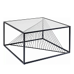 Журнальный стол черный с столешницей из прозрачного закаленного стекла Dynamics варинант исполнения - 1 | Loft Concept в Нижнем Новгороде