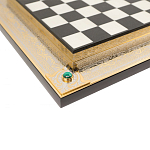 Шахматы из бронзы и натуральных камней Долерит и Мрамор с гравировкой Decorative Thematic Chess варинант исполнения - 4 | Loft Concept в Нижнем Новгороде