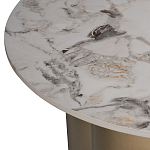 Стол журнальный круглый керамогранит белый Keramos варинант исполнения - 3 | Loft Concept в Нижнем Новгороде