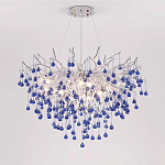 Люстра с синими стеклянными подвесками в форме капель FAIRYTREE Light варинант исполнения - 1 | Loft Concept в Нижнем Новгороде