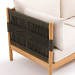 Садовый диван из тикового дерева и веревок Оreon варинант исполнения - 10 | Loft Concept в Нижнем Новгороде