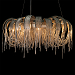 Люстра круглая подвесная с металлическими дугами и длинными цепочками 80 см Atlantis Chain варинант исполнения - 6 | Loft Concept в Нижнем Новгороде