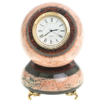 Часы настольные в виде шара из натурального камня Ball Stone Clock варинант исполнения - 1 | Loft Concept в Нижнем Новгороде