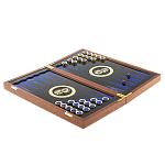 Нарды с гравюрой из натурального камня лазурит Backgammon from Stone варинант исполнения - 2 | Loft Concept в Нижнем Новгороде