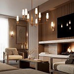 Бра с цилиндрическим матовым плафоном и шаром из камня на металлическом основании Orb Essence варинант исполнения - 8 | Loft Concept в Нижнем Новгороде