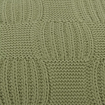 Подушка из хлопка рельефной вязки зеленого цвета Eden Line варинант исполнения - 3 | Loft Concept в Нижнем Новгороде